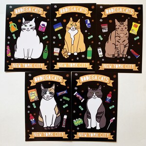 Bodega Cat Postcard Set - New York City NY NYC Corner Store Brooklyn, Manhattan, Queens, Bronx, Harlem, Souvenir Postcards