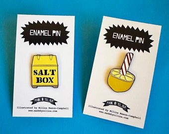 Baltimore Enamel Pin - Maryland Flare Lemon Stick Salt Box Badge Souvenir