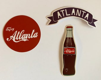 Atlanta Vinyl Sticker - ATL Georgia Coke Coca-Cola Banner Souvenir Decal