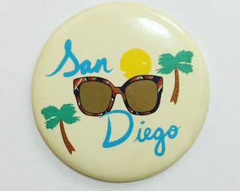 San Diego Magnet - Sunglasses, Sun and Palm Trees California Souvenir