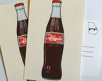 Atlanta Postcard Set - 3 ATL Georgia Coke Coca-Cola Souvenir Postcards