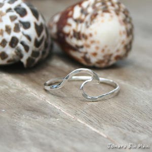 Silver Wave Ring, Dainty Wave Ring, Wave Rings for Women, Dainty Ring, Wave Ring Silver, Hawaii Wave Ring,Nalu Ring,Hawaii Ring,Gift for Her image 7