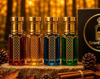 Arabian Royal Oud Perfume Oil | 4 bottles | Gift for her| Halal| Vegan Attar