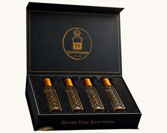 Arabian Oud Perfume Oil Gift Set - 4 Oud Perfume Oils Unisex fragrances Alcohol-Free Halal