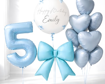 Globo grande de cumpleaños personalizado / Ramo de globos en forma de corazón / Globo grande con lazo / Globo burbuja personalizado / Decoración para fiestas de cumpleaños