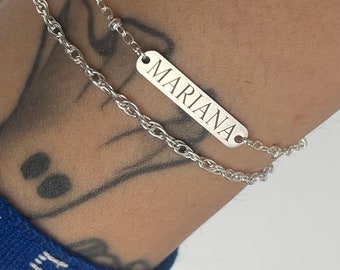 Schmuck Stecker Nach Maß Bar Sterling Silber Stecker Permanent Schmuck graviert Charms auf Bestellung Stecker und Bars