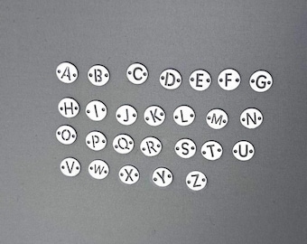 Sterling Silver Alphabet Connector: Custom Jewelry Charms