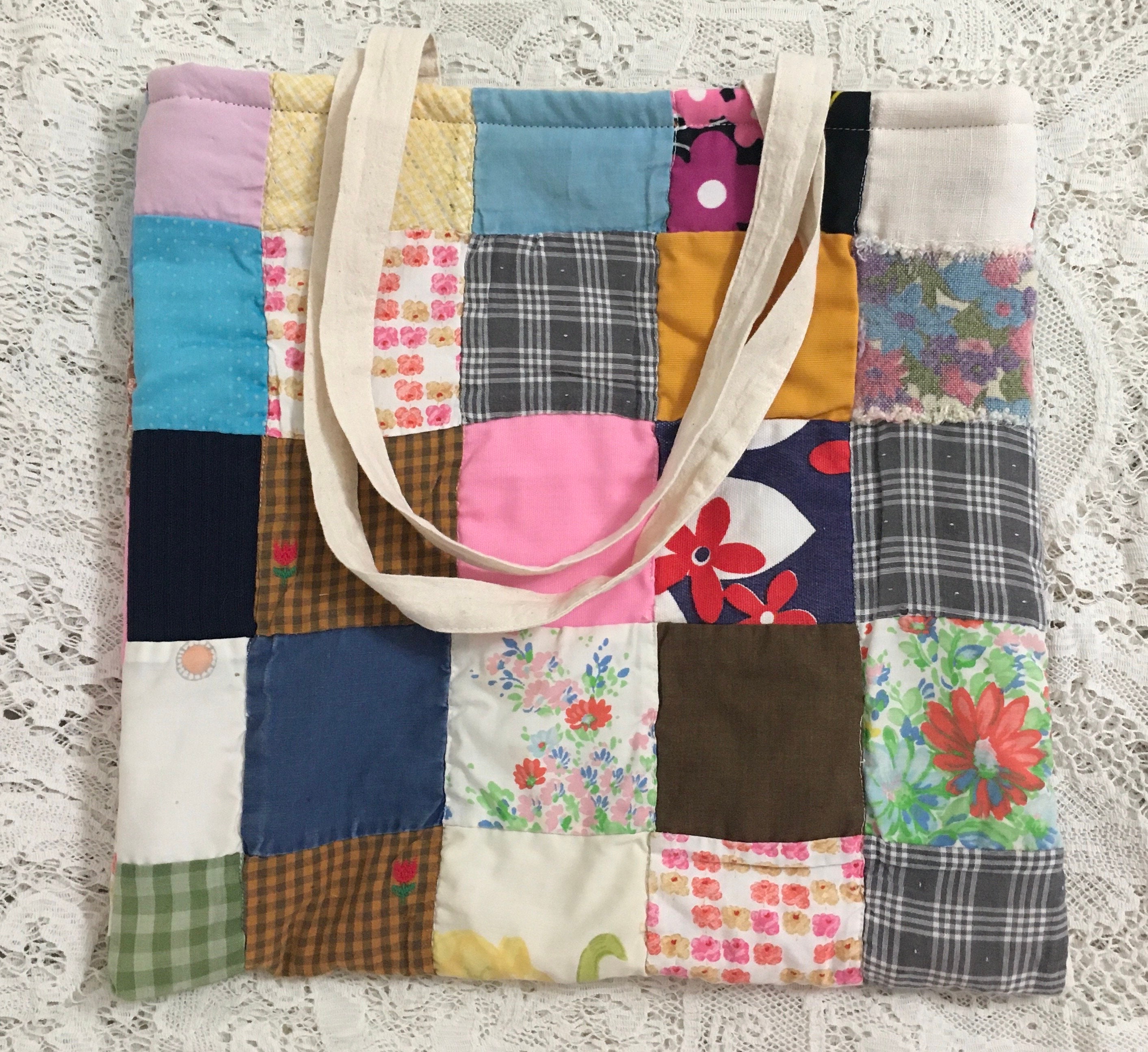 Linen Patchwork Tote - Etsy