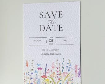 Wildflower Wedding Save the Date, Save the Date, Floral Save the Date, Garden Themed Save the Date, Bright Floral Save the Date, Wedding