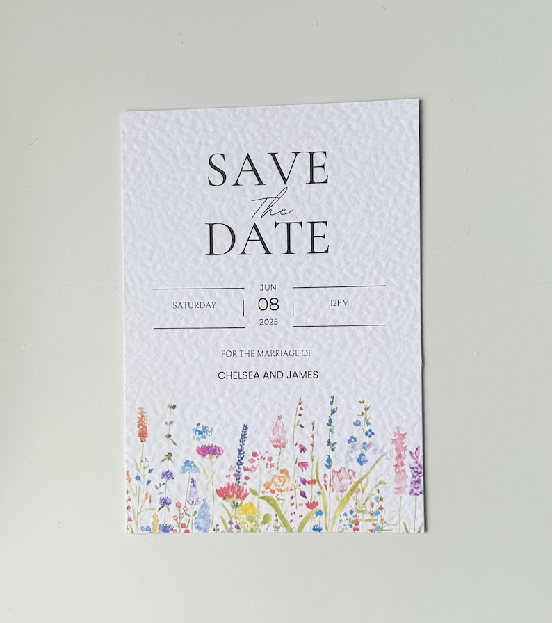 Wedding Wildflower Save the Date