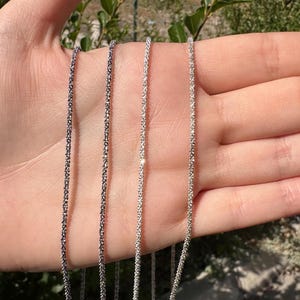 925 Sterling Silver Chain, Silver Jewelry, Silver Diamond Cut Necklace, Rock Sparkle Bracelet, Rock silver chain, Gitf for her, Dainty chain