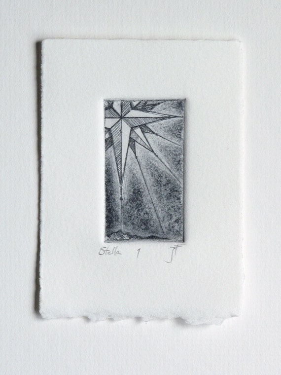 fine art intaglio etching Stella