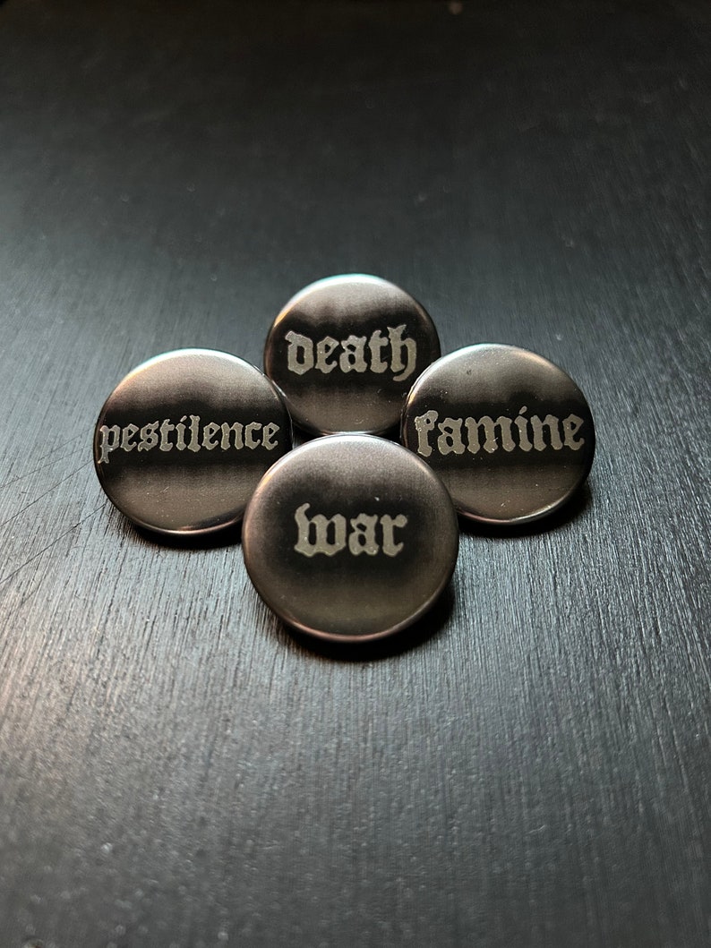 Four Horsemen of the Apocalypse Buttons - Pinback Button Set - Etsy
