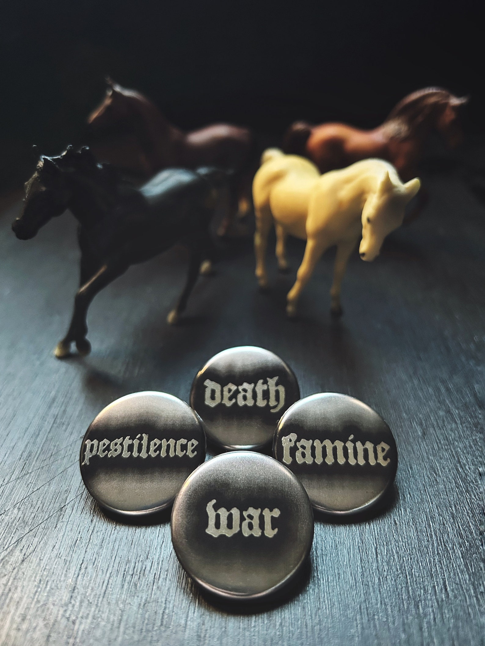 Four Horsemen of the Apocalypse Buttons - Pinback Button Set - Etsy