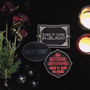 Goth vinyl sticker set
