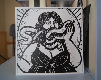 The Bearded Lady circus print