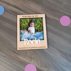 Mini event photo frame – natural wood