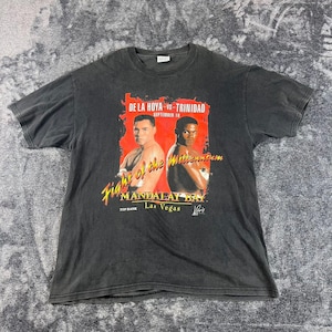 Vtg 90&#39;s Hanes Heavyweight De La Hoya vs Felix Trinidad T-Shirt Boxing Men&#39;s XL