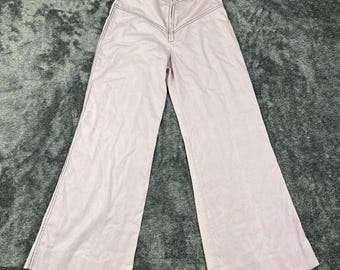 Vtg 70s Authentic Bell Bottoms Trousers Up Purple Size 26X26 Pants Made In USA
