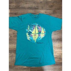 Vtg 90&#39;s Y2K Fruit Of The Loom Made In USA Single Stitch Unisex XL Art T-Shirt