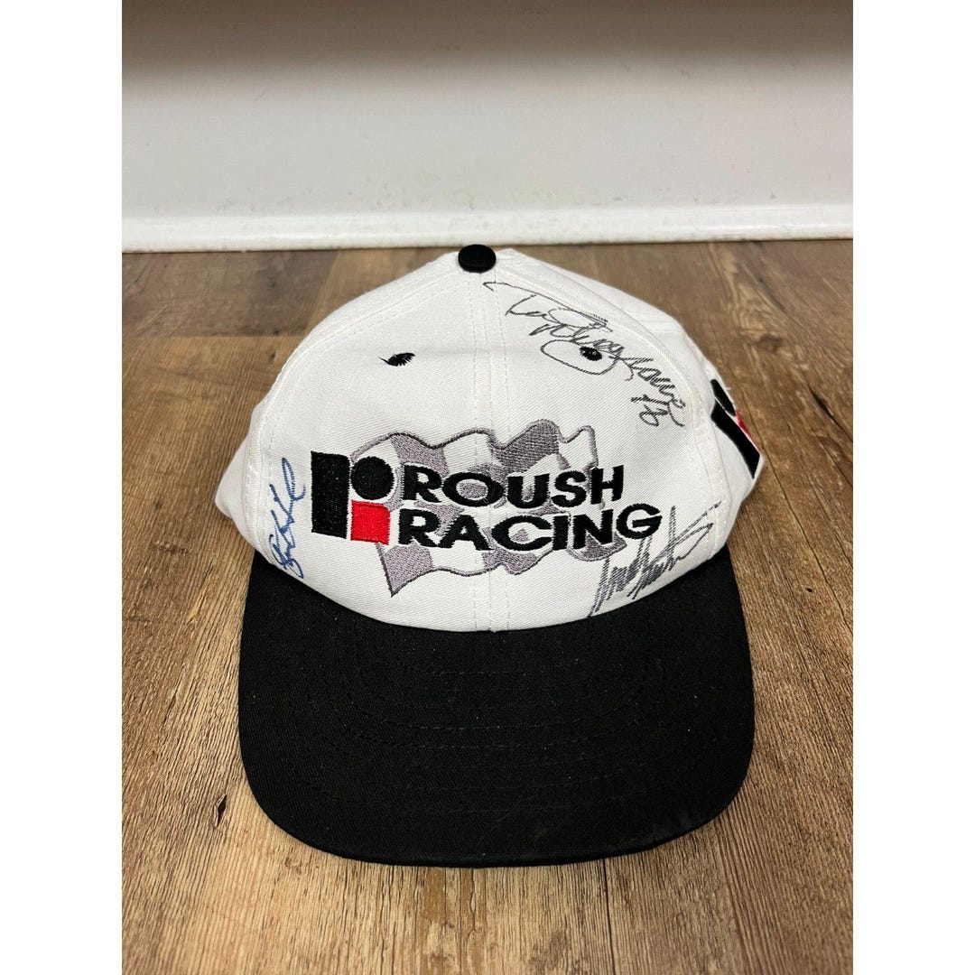 Vtg Nascar Roush Racing Jack Roush Signed 1997 Snapback Hat Embroidered ...