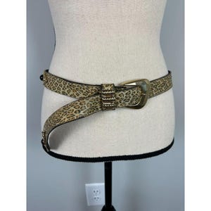 Leatherock Leather Belt Embellished Mob Wife Leopard Women display picture 3