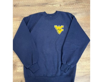 Vintage des années 90 West Virginia Mountaineers Russell Super Weights Sweatshirt unisexe M