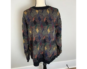 Vintage Protege Collection Coogi Style Sweater Men's L Multicolor Biggie Cosby