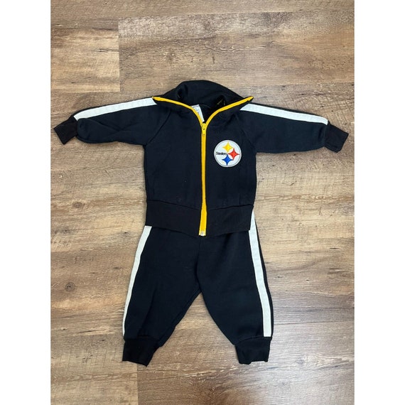 Vtg 80's Steelers NFL Baby Track Suit Medium 12 M… - image 1