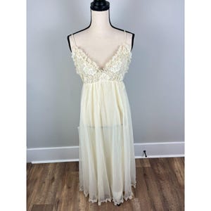 Vtg Tosca Of California Women's S Nightgown Lace Peignoir Bridal Coquette