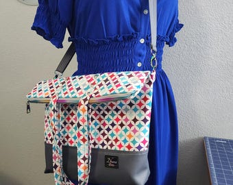 Bolsa de mano impermeable, muy elegante, con capacidad para muchas cosas, Retro Starbursts: ¡Llévala de dos maneras!