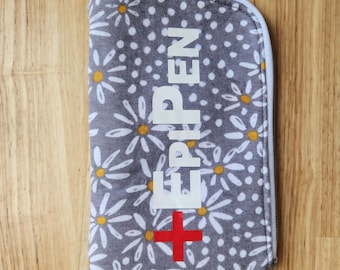 Bolsa de Epipen etiquetada, lista para emergencias: compacta y elegante