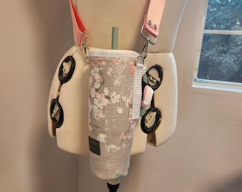 Bolsa para botella de agua manos libres, estilo bandolera, capacidad de 30 oz