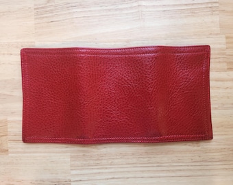 Cartera para hombre, diseño delgado, muy funcional, color rojo