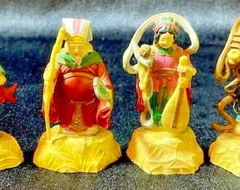 Lucky Japanese celluloid figurines Lot of 4