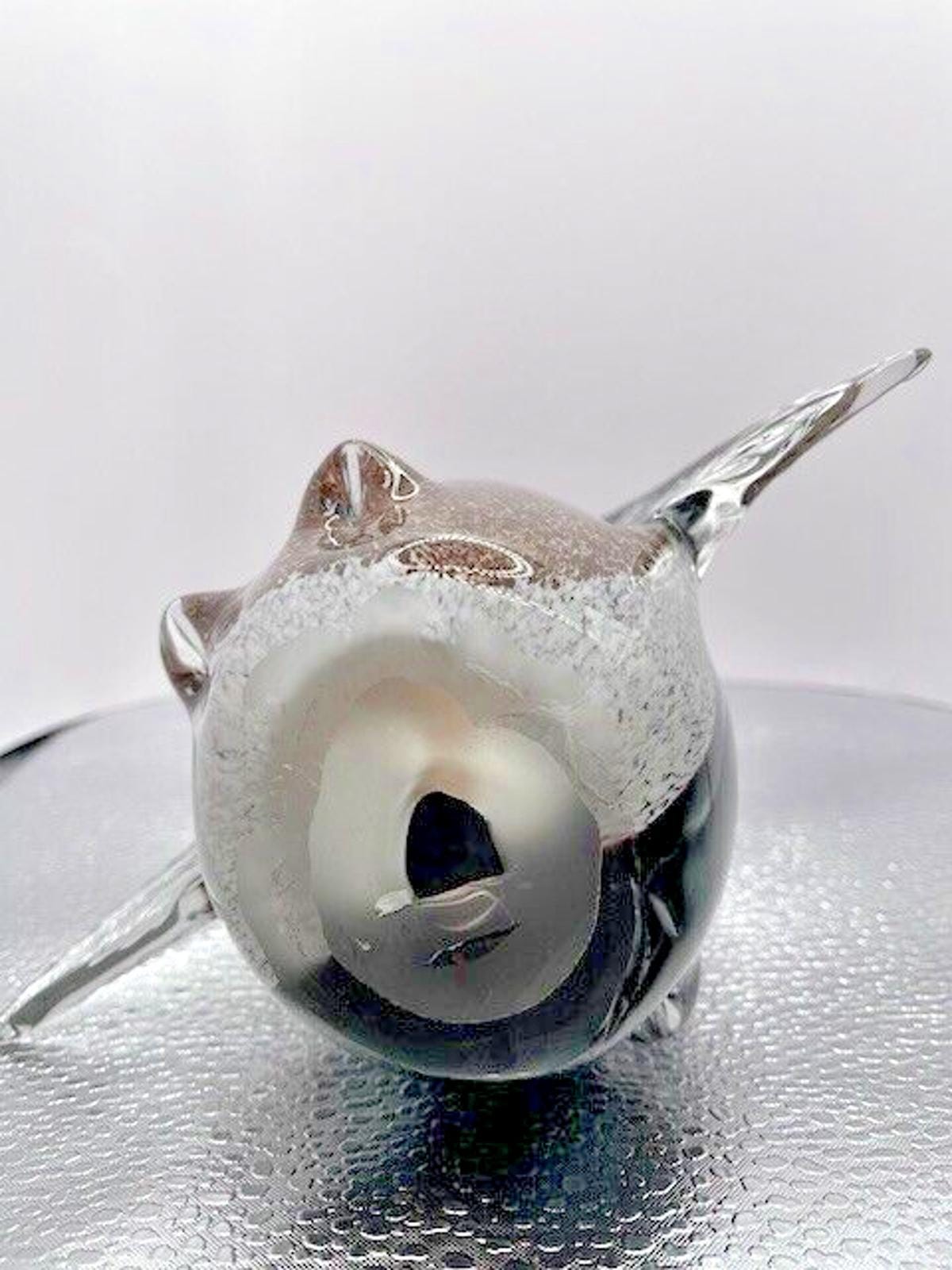 Murano Style Art Glass Penguin 7.5” X 7