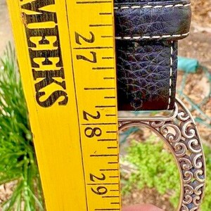 Brighton Black B10523 Buckle & Hook Leather Belt Size Small image 7