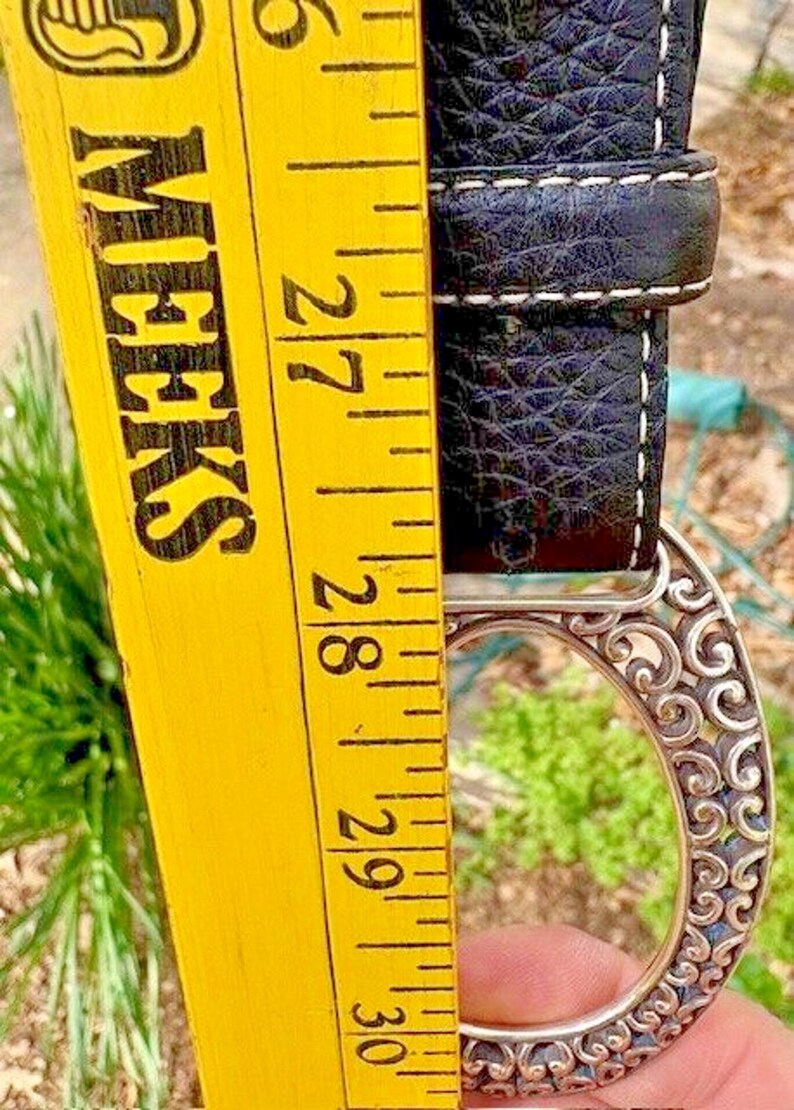 Brighton Black B10523 Buckle & Hook Leather Belt Size Small image 7