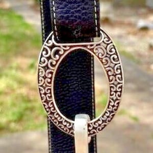 Brighton Black B10523 Buckle & Hook Leather Belt Size Small image 1