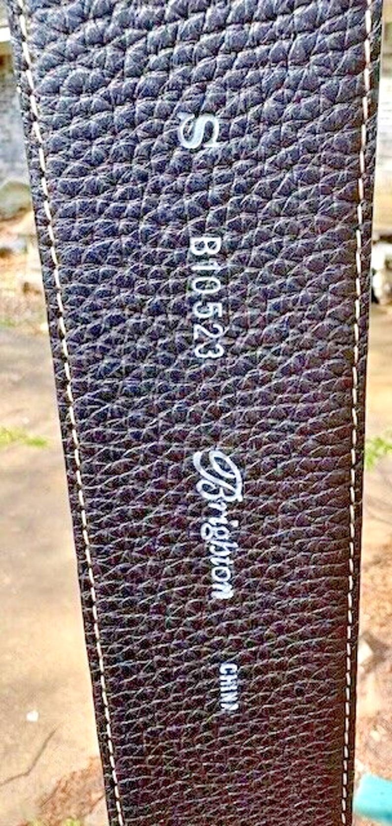 Brighton Black B10523 Buckle & Hook Leather Belt Size Small image 5