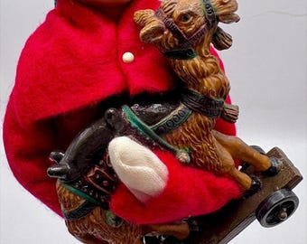 Byers Choice Carolers Child With Toy Signed & Dated 1999
