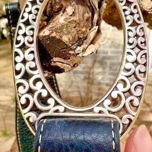 Brighton Black B10523 Buckle & Hook Leather Belt Size Small image 2