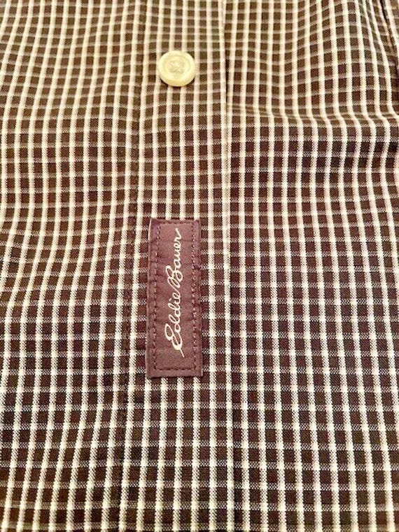 eddie bauer wrinkle free dress shirts Eddie Bauer Wrinkle Free dress Shirt Cotton Men's Size M Blue Gold Check -  MINT
