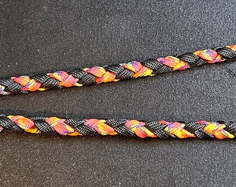 Cordón trenzado para el cuello hecho a mano con clip de langosta