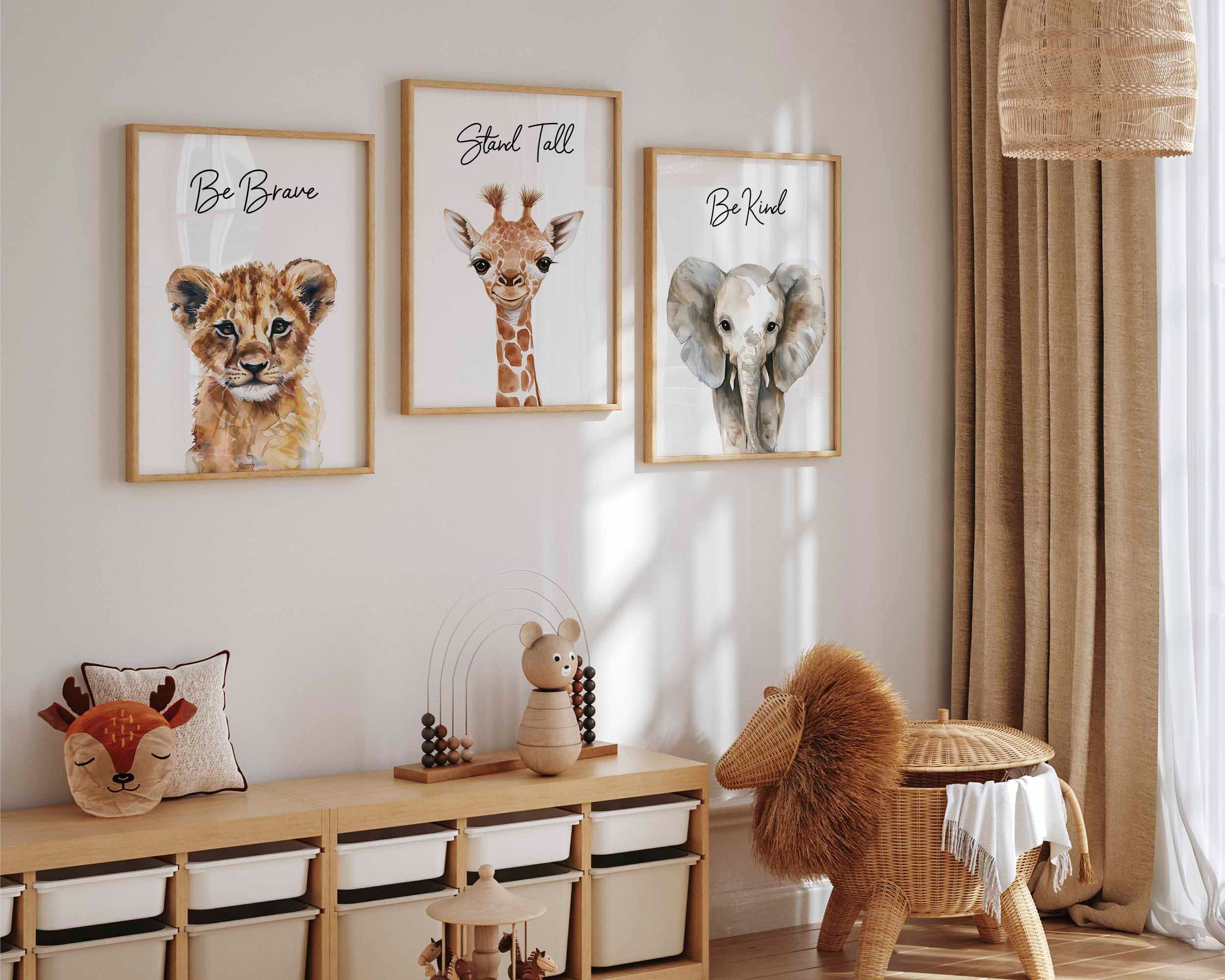 Safari Nursery Decor| Animal Nursery Wall Art| Set of 3 Prints| Safari ...