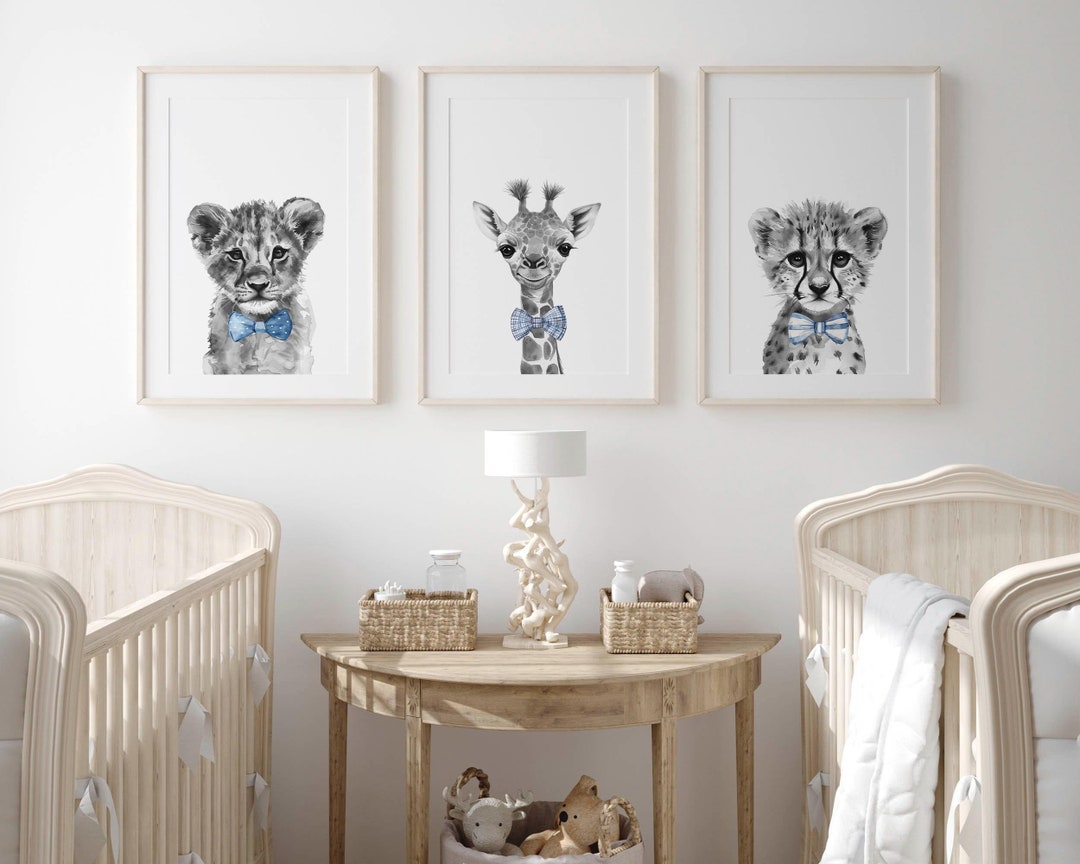 Safari Nursery Prints| Nursery Wall Art| Safari Nursery Gift| Set of 3 ...