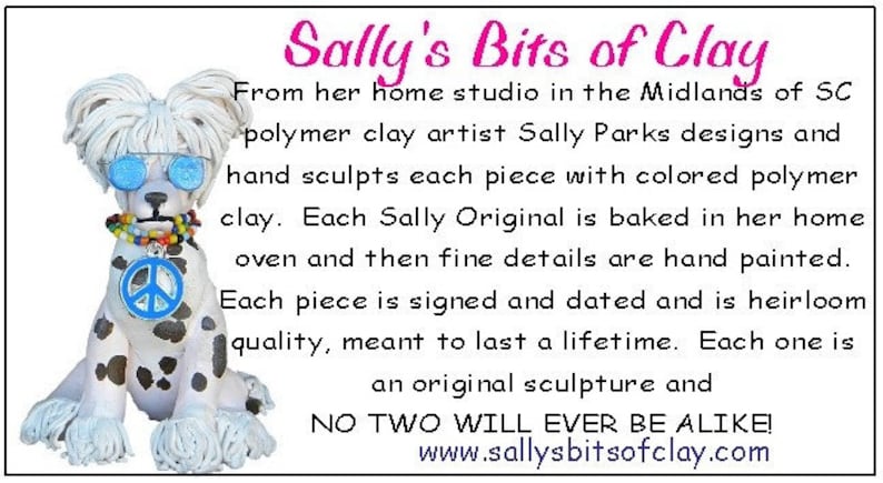 Maltese Angel Dog Blue bow in Topknot Christmas Ornament READY to SHIP PERSONALIZED with dog/'s name by Sally/'s Bits of Clay