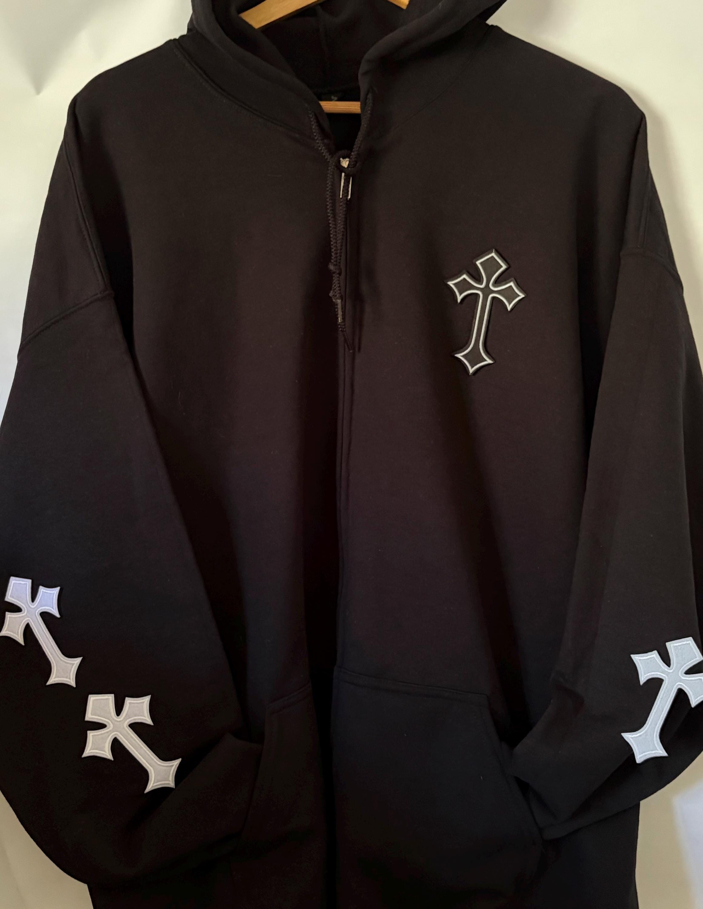Cross Zip up Black - Etsy