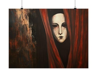 The Vision Mystical Poster Print, Dark Occult Wall Art, Witchy Divination Decor, Dark Academia Print, Gothic Home Art