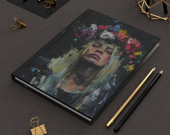Midsummer Queen Journal, Pagan Summer Solstice Notebook, Fairycore Cottagecore Diary, Titania Fae Journal, Litha Ritual Gift Hardcover